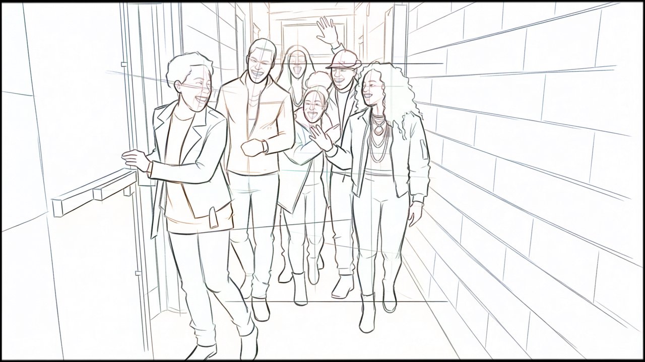 Roughs - storyboard frame 3 by Dakota Warren